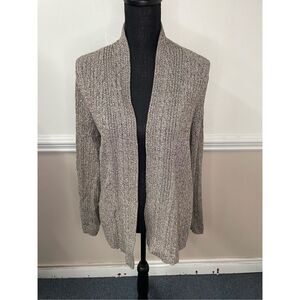 Kim Rogers Light Brown Open Front Cardigan Size Large